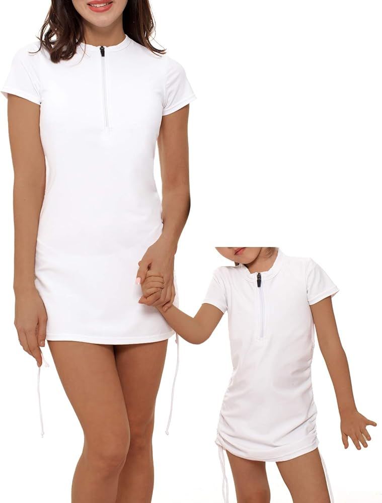 YOLIPULI Mother and Daughter Swimwear Family Matching Swimsuit Womens Rashguard Girls Swimwear(Pleas | Amazon (US)