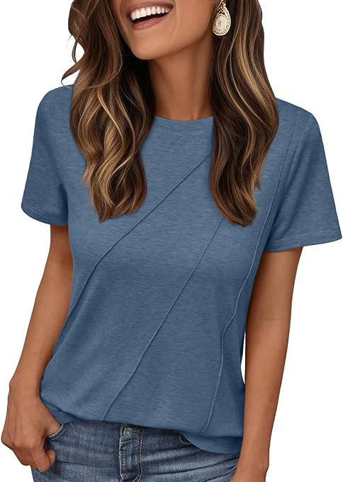 AUTOMET Womens Summer Tops Workout Shirts Beach Vacation Outfits Business Tshirts Dressy Fashion ... | Amazon (US)