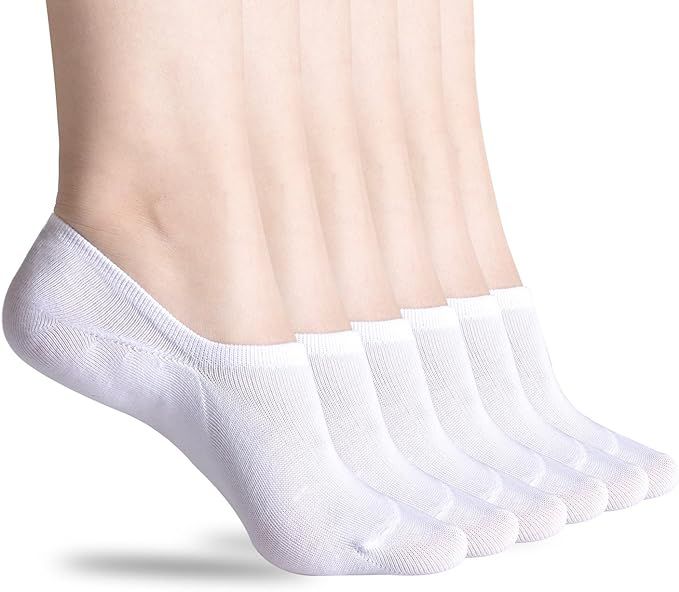 No Show Socks for Women, 3-15 Pack Thin Casual Invisible Non Slip Flat Boat Line Socks | Amazon (US)