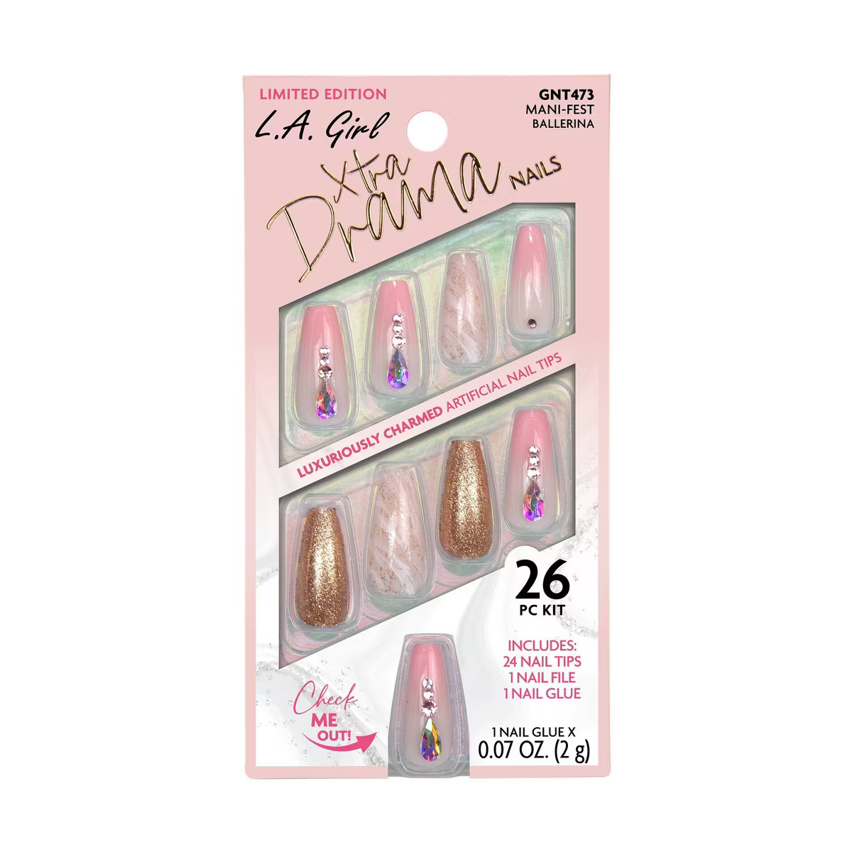 L.A. Girl Xtra Drama Fake Nails - Mani-Fest - 26pc | Target