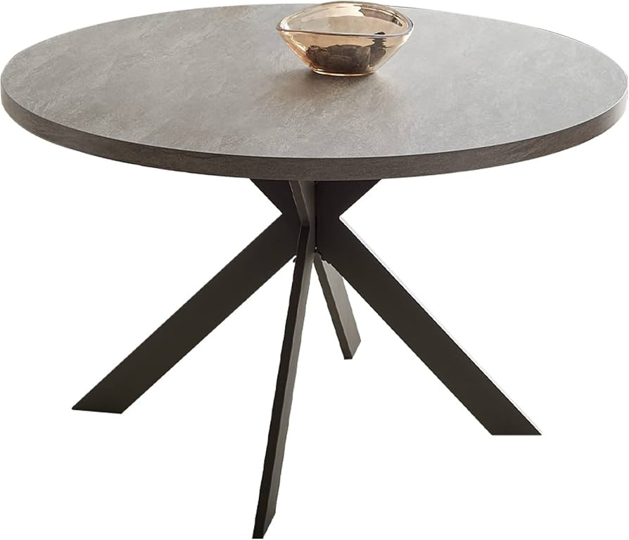 Zerifevni 47" Round Dining Table Set, Mid Century Modern Round Dining Table for 4-6 Person, Steel... | Amazon (US)