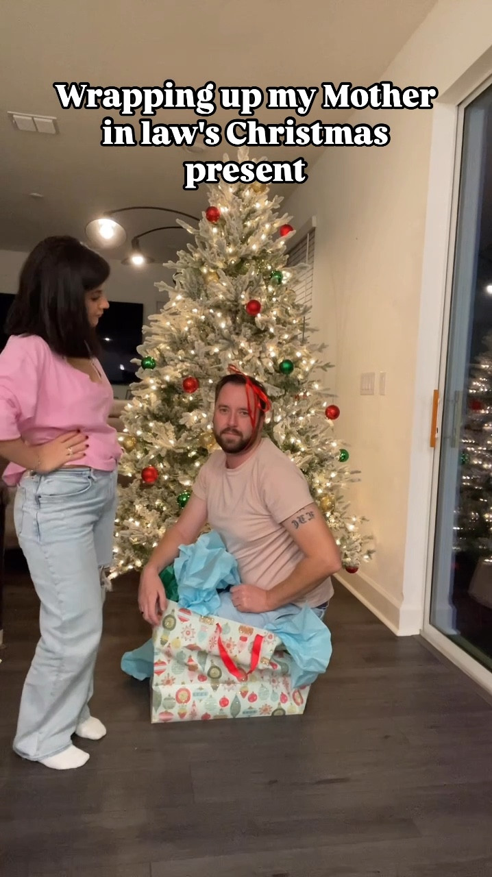 When your husband doubles as your mother-in-law’s Christmas present. 🎁✨ Last-minute gift idea? Nailed it! 😂 The gift that keeps on giving… or complaining!

Would you wrap yours? 👀

#MarriageHumor #HusbandWrapped #ChristmasLaughs #CoupleComedy #MarriedLife #HolidayFun #WifeLife #HusbandGoals #InLawGifts #LastMinuteChristmasGifts #WrappedUp #ChristmasReel #MarriageJokes #FunnyCouples #HolidayHumor #MarriageGoals #CouplesWhoLaugh #TreeSideGiggles #HolidayWrapUp #HusbandProblems #ChristmasVibes #wifelife #motherinlaw #relatable #explore #explorepage #ltkfamily #ltkgiftguide @ltk.family

#LTKFamily #LTKGiftGuide #LTKHoliday
