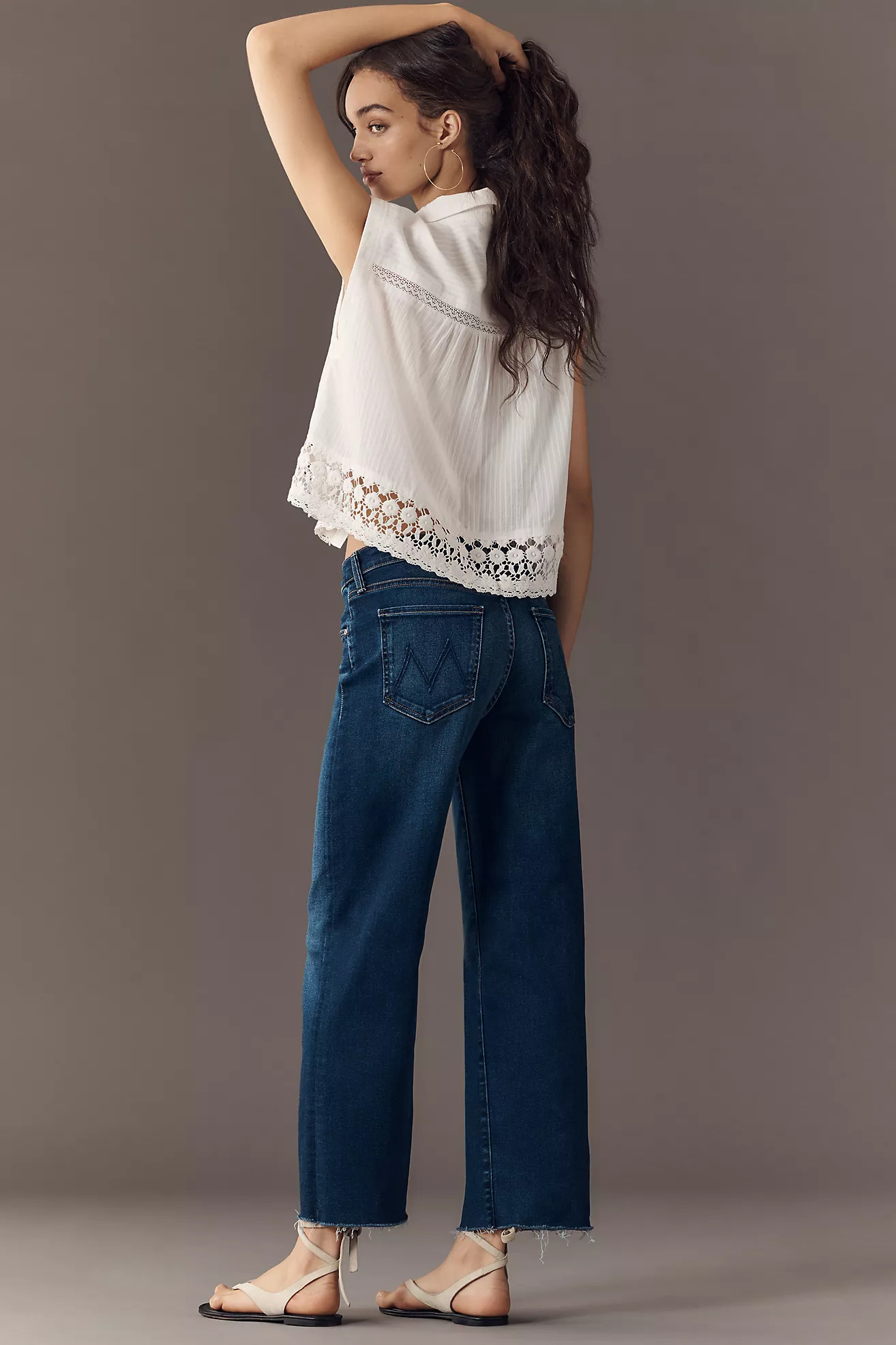 MOTHER The Rambler Zip High-Rise Straight-Leg Ankle Jeans | Anthropologie (US)