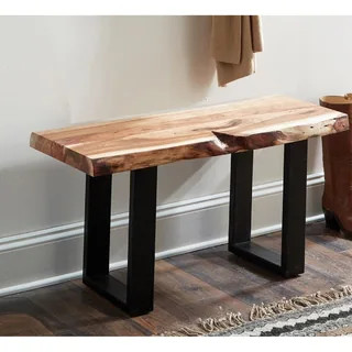 Alpine Natural Live Edge 36" Wood Bench, Natural | Bed Bath & Beyond