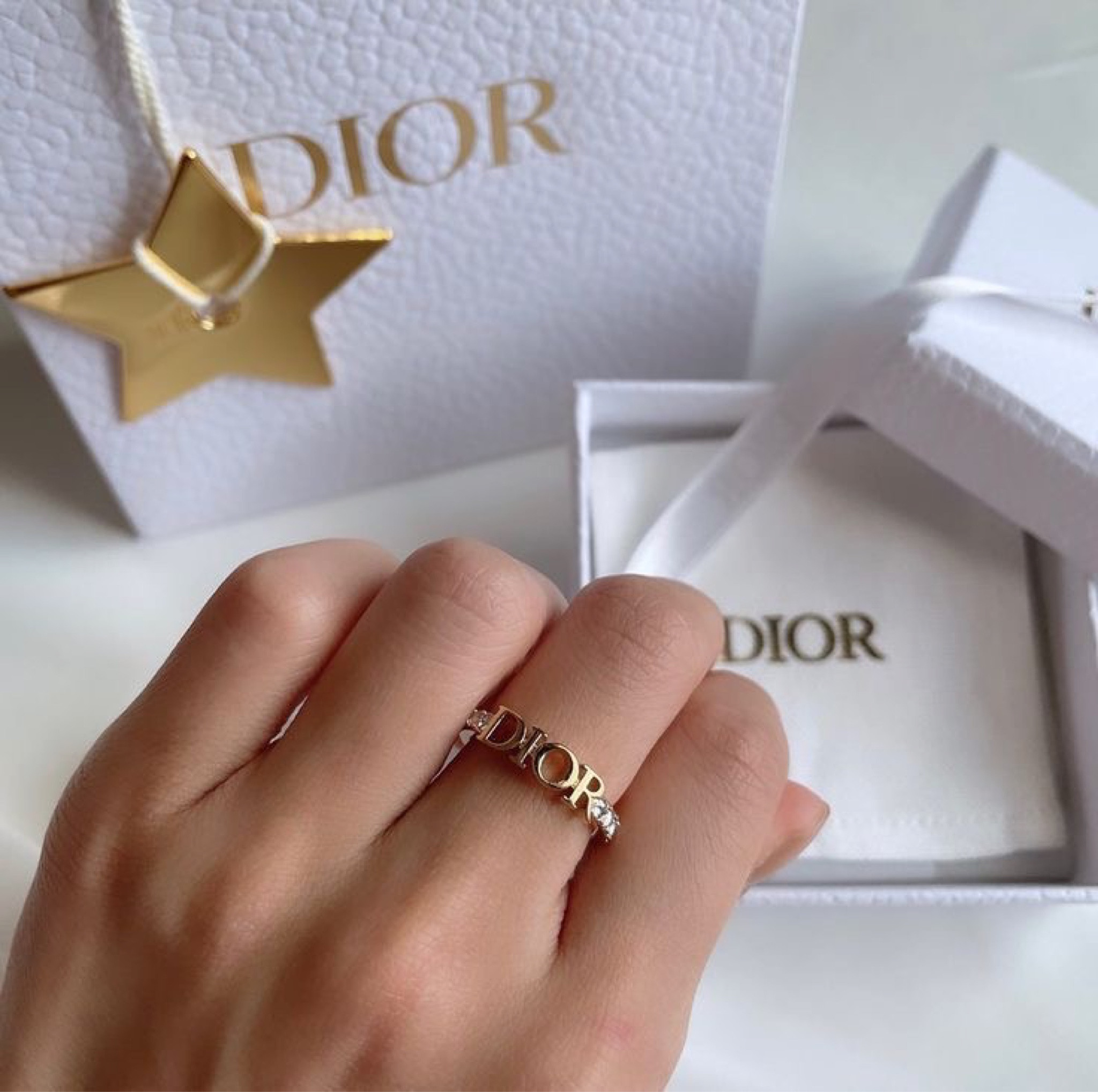 Dior letter ring