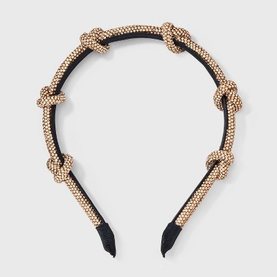 Knotted Rhinestone Headband - A New Day™ Rose Gold | Target