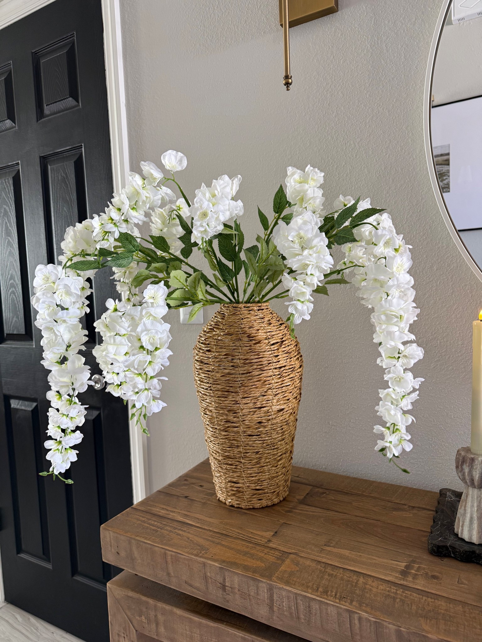 This vase and stem combo have my ❤️ 
I only used two stems here.. love the size and texture of this vase! 

Walmart home decor, vase, spring stems, faux florals, Walmart home finds, console styling, sideboard styling, designer inspired home decor, affordable home finds 

#LTKHome #LTKSeasonal