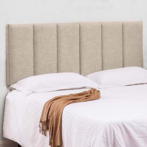 Haobo Upholstered Headboards Foldable Queen/Full Linen Panels with Height Adjustments | Amazon (US)