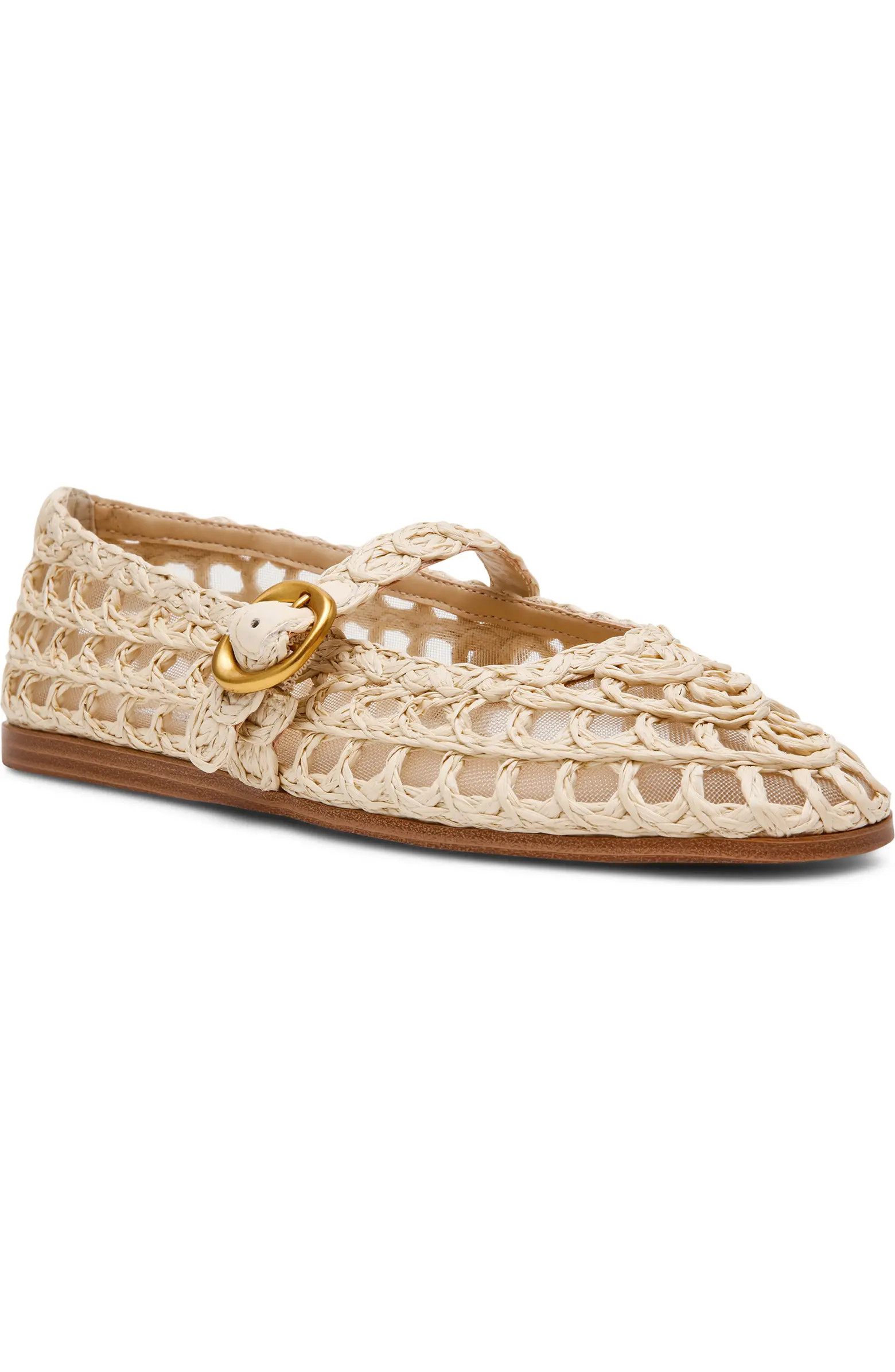 Melody Raffia Mary Jane Flat (Women) | Nordstrom