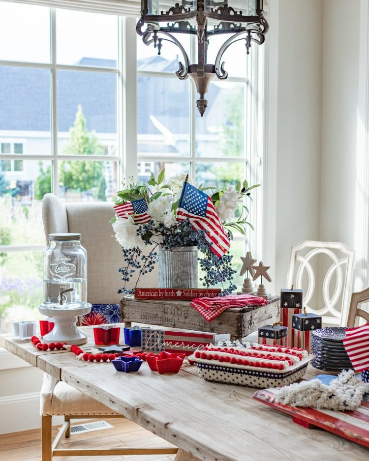 Your dream party table✨ #AmericanaDecor #RusticStyle #TablescapeInspo #SummerEntertaining #LTKHome #DecorIdeas #PartyPlanning #FourthofJulyDecor #homewithhollyj #shophollyjhome 

 #LTKfoodie #LTKSeasonal #LTKHome