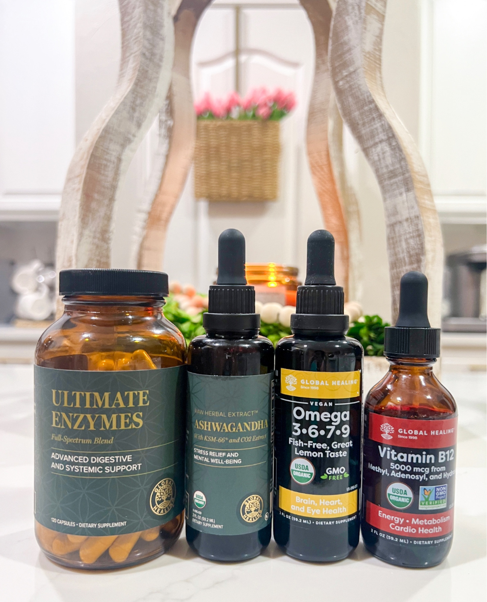 Some of my favorite must-haves from Global Healing.  Use code KETOINCOURT for 15% off. #globalhealingpartner
