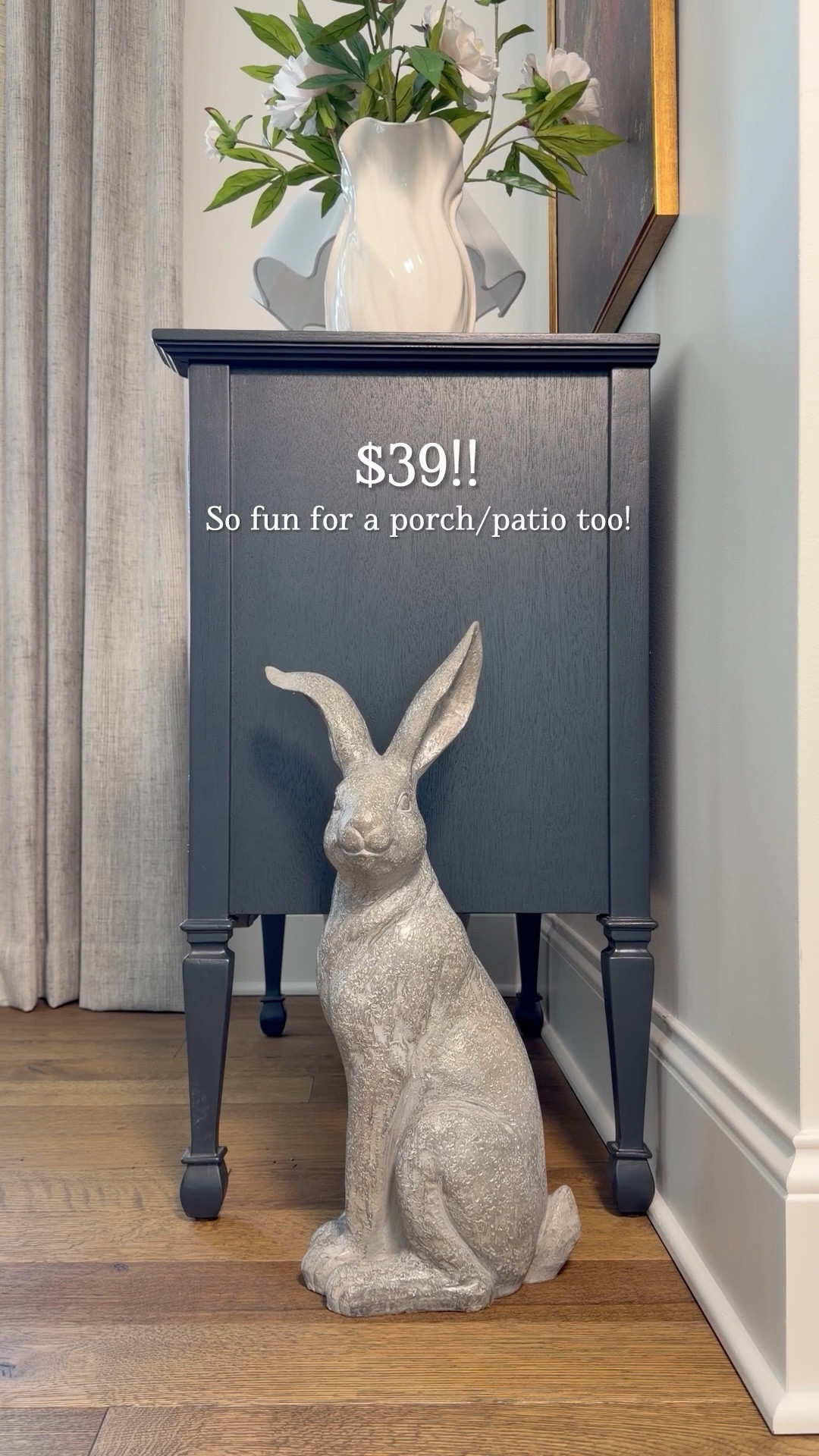 How cute is this bunny! He’s a tall fella. Fun for inside your home or on your porch or patio. It’s Marshalls so shop fast!

#LTKvlog #LTKSeasonal #LTKHome