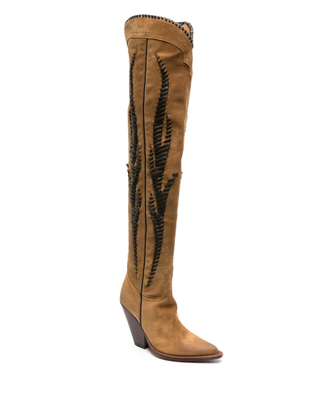 Sonora Hermosa Twist 100mm Suede Boots - Farfetch | Farfetch Global