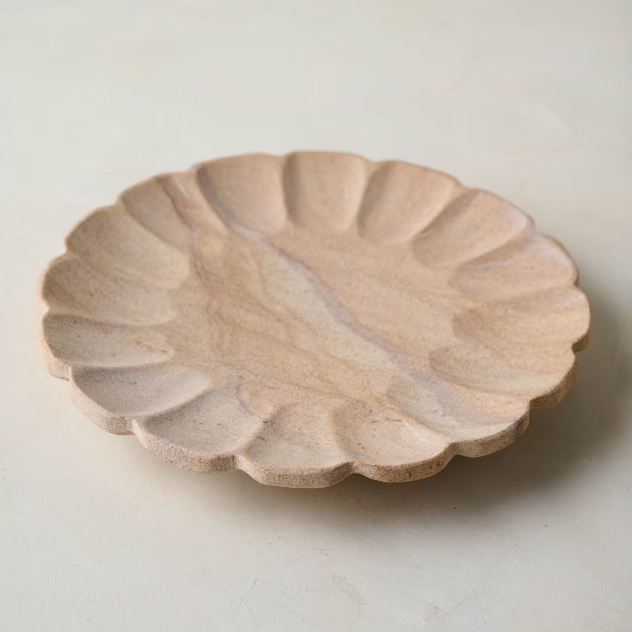 Sandstone Scalloped Trinket Dish | Magnolia