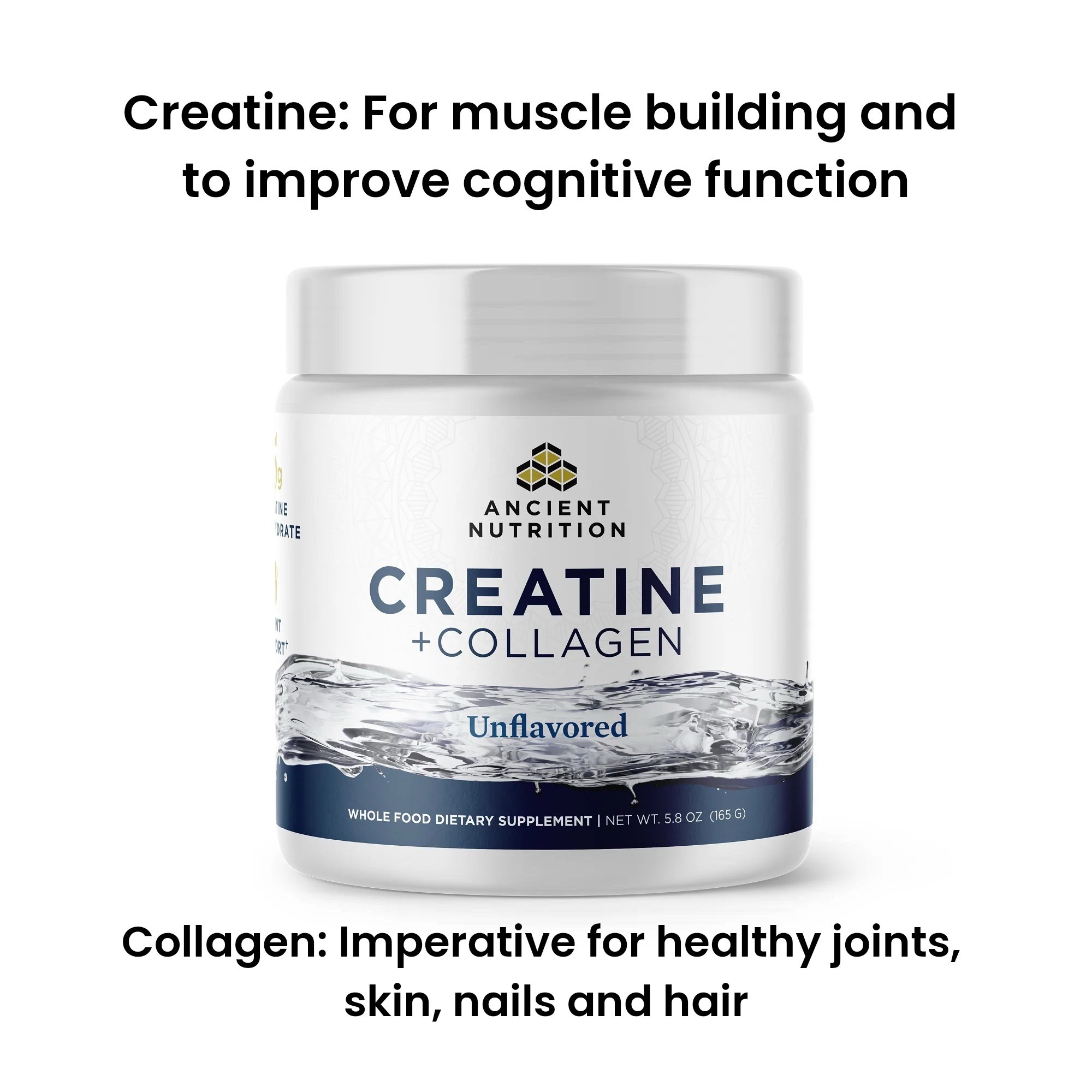 Creatine is not just a go to for building stronger muscles. It is also been found to improve brain function as well as your cognitive abilities.

 As you know, collagen is essential to maintain and improve joint function, keep your hair, healthy, improve skin and nail quality.

Disclaimer: As with any over-the-counter supplements, it’s imperative to check with your doctor first to be sure that what you take does not interfere with any medications you may currently be taking or physical conditions you are experiencing.

#HealthyLiving #Creatine #CreatineAndCollagen #JointSupplement #AncientNutrition #BuildMuscle #BrainHealth


#LTKActive #LTKSaleAlert #LTKFindsUnder50
