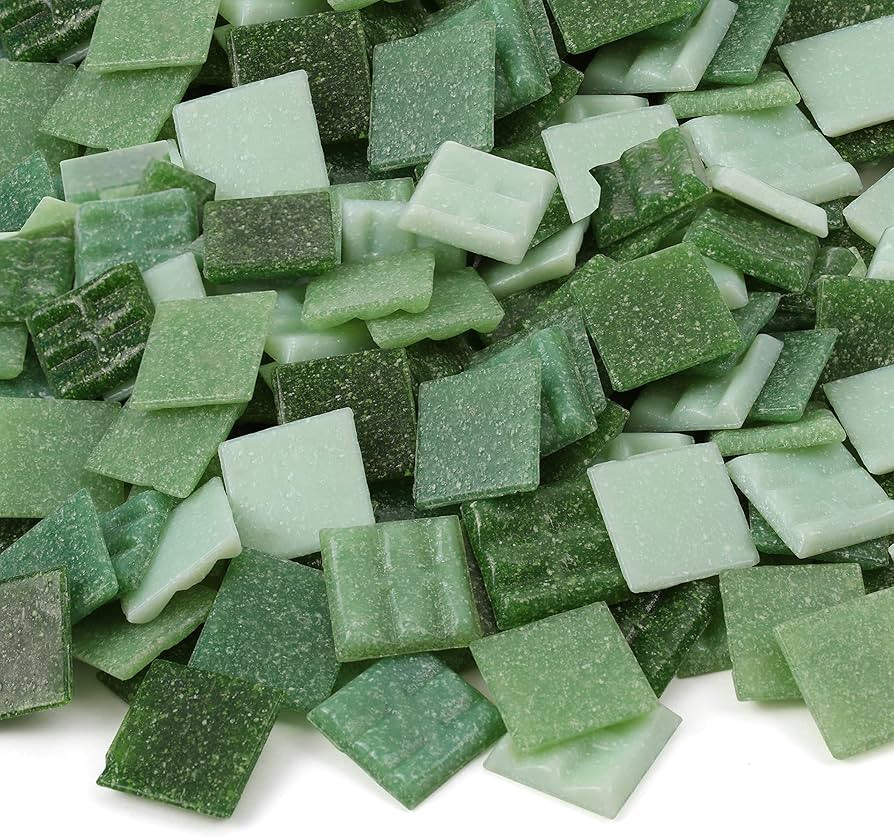 Milltown Merchants™ Green Mosaic Tiles - Bulk Mosaic Tile Assortment - 3/4 Inch (20mm) Mixed Co... | Amazon (US)