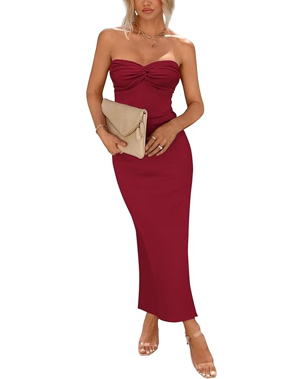 PRETTYGARDEN Bodycon Long Dresses Cocktail Dress | Amazon (US)