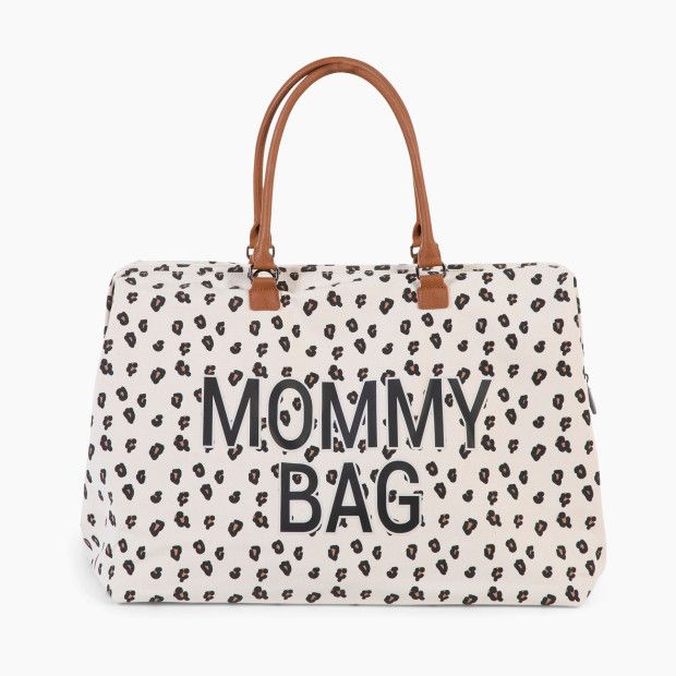 Childhome Canvas Mommy Bag, XL Diaper Bag in Leopard Size 21.7"" x 11.8"" x 15.7"" | Cotton | Babylist