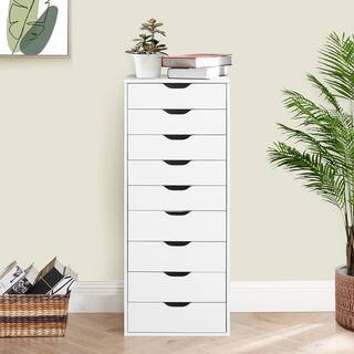 HOMESTOCK White, 9-Drawer with Shelf, Office File Storage Cabinets for Home Office 66844HD - The ... | The Home Depot