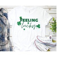Feeling Lucky Shirt Women, St. Patricks Day St Pattys Saint Women Shirts For | Etsy (US)