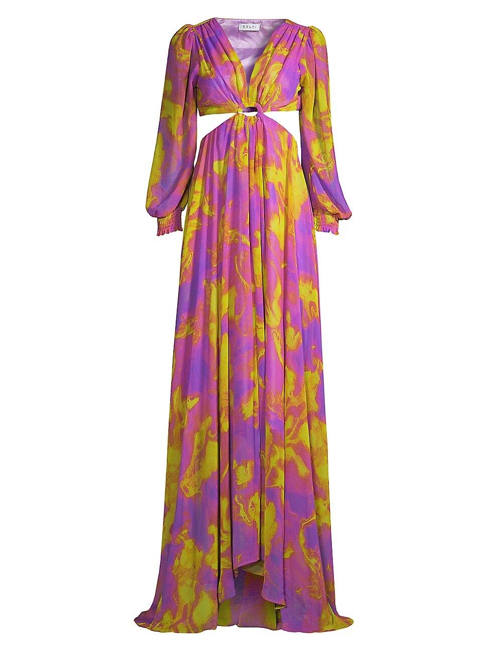 Women's Selena Cut-Out Chiffon Maxi Dress - Lilac - Size XS | Saks Fifth Avenue