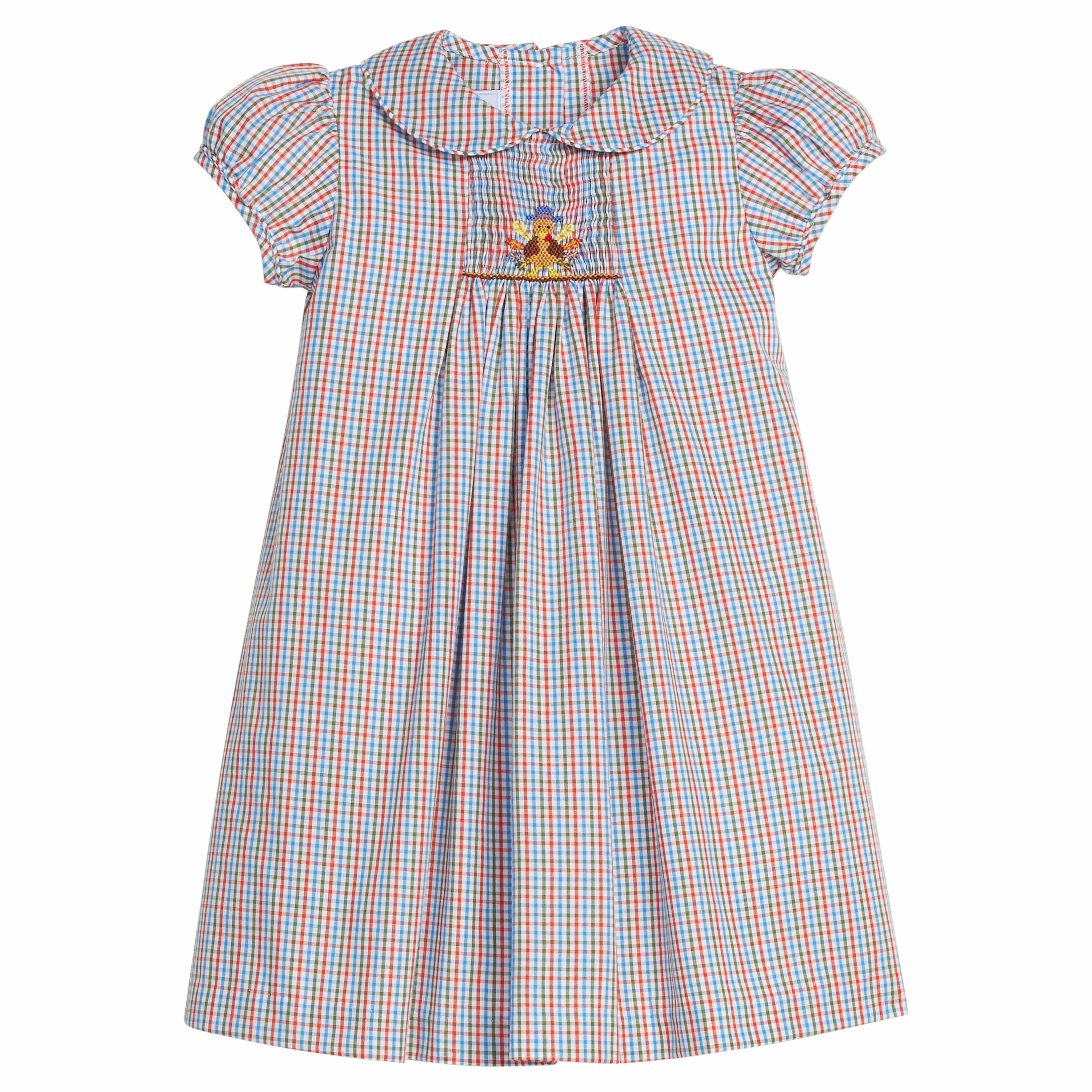 Chest Smocked Peter Pan Dress - Turkey | Little English