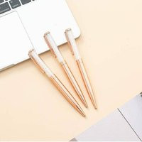 Rose Gold Crystal Filled 1.0mm Black Ink Planner Pen Bujo Journal Stationary Pens | Etsy (US)