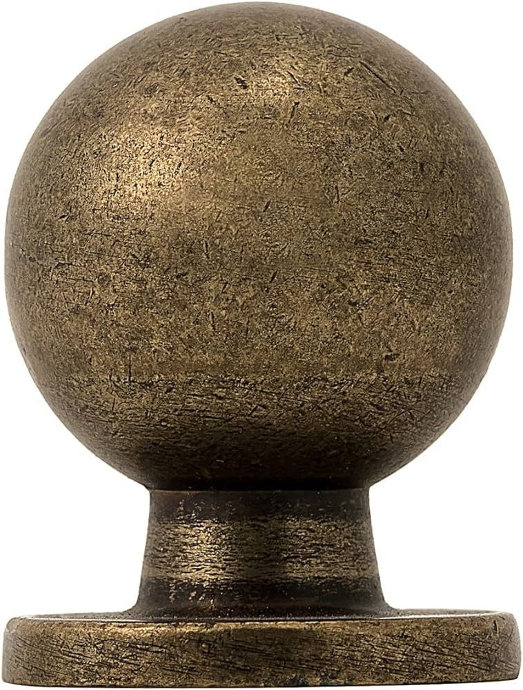 HARPOON Cabinet Round Knobs, Traditional Cabinet Furniture 1" Inch Diameter 25mm Antique Brass 10... | Amazon (US)
