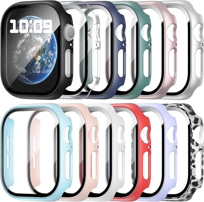 HASDON [12 Pack Case Compatible with Apple Watch Series 11/10 42mm with Tempered Glass Screen Pro... | Amazon (US)