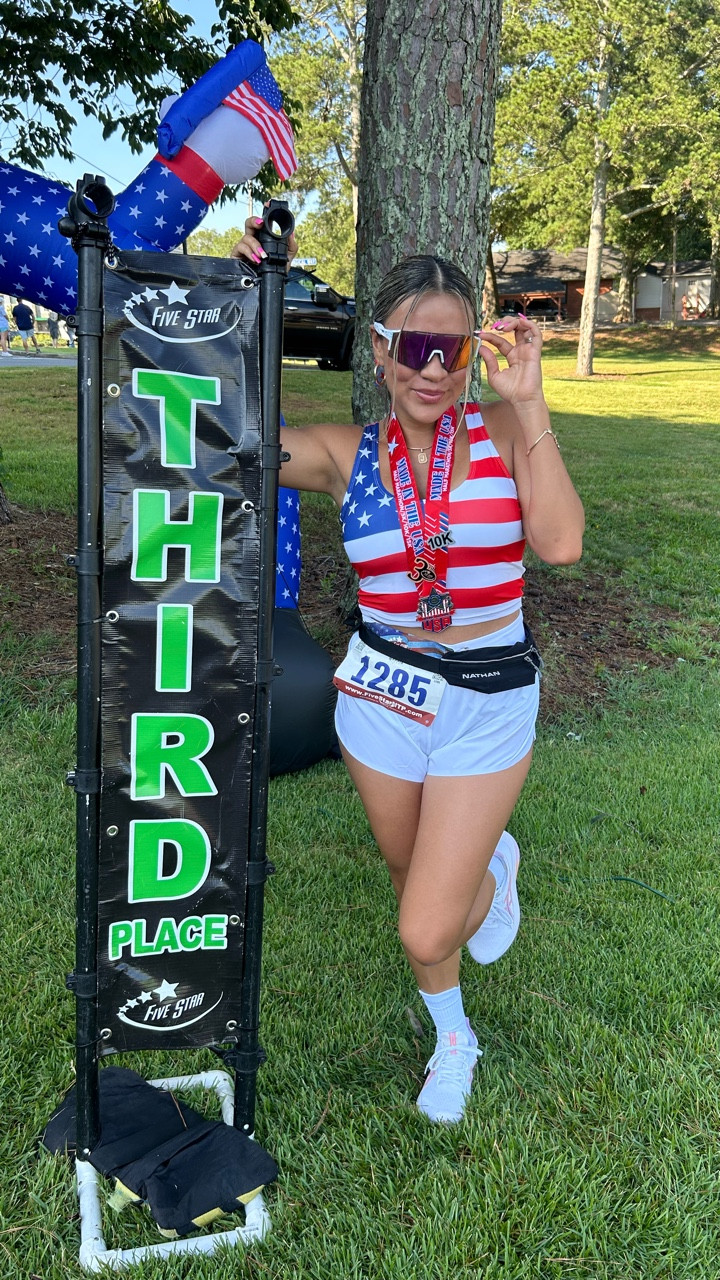 I literally surprise myself everyday! 😭🥹
I ran my first 10k race today and I was just trying to pass the finish line because I literally winged it. However I ranked again!!! I don’t know how but god is telling me this is my calling! Lol 😂 i definitely need to really train because if im able to rank at every race without training imagine if i did train😭🙌🏻
I never knew running would be my thing but here I am 5 races in and ranked at every single one. 🥹

I got 3rd place in my age group in my first 10k! I’m so proud of myself that I pushed through and made this happen! 💪🏻

I’m here to tell you if I could do this so can you! Challenge yourself everyday! Next up the biggest 10k in the country 👀🙈 next week on July 4th! 🤪 
Stay tuned! 

FYI

Outfit 🔗 links in bio -in this video I was wearing different shorts than the race I’ll link both! The ones I raced were so cute and from Amazon and so was my top! 😻

Follow my running journey 🏃🏼‍♀️ 

#newrunner #runner #firsttimer10km #10k #run #sugarhill #georgia #madeintheusa #madeintheusa10k #amazon