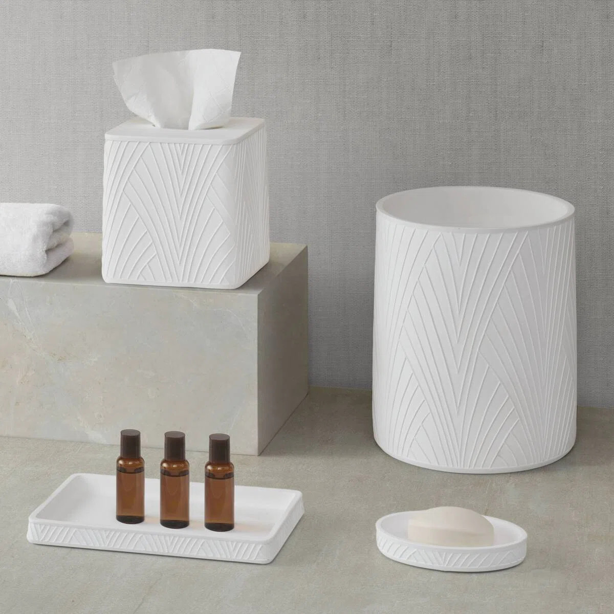 Bath Accessories Set,Color Soft Snow, Case Pack 1 | Wayfair North America