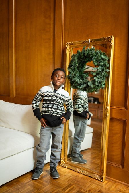 Boys family photos outfit, sweater and jeans 

#LTKHoliday #LTKfamily #LTKkids