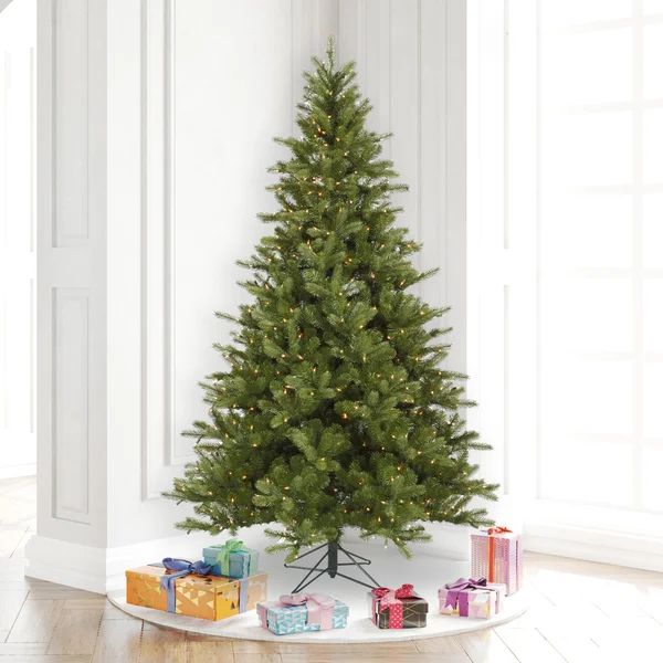 Green Spruce Artificial Christmas Tree with Dura-Lit Mini Lights with Stand | Wayfair Professional