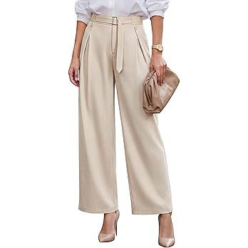 Blooming Jelly Women High Waist Wide Leg Dress Pants Business Casual Palazzo Pants Button Flowy L... | Amazon (US)