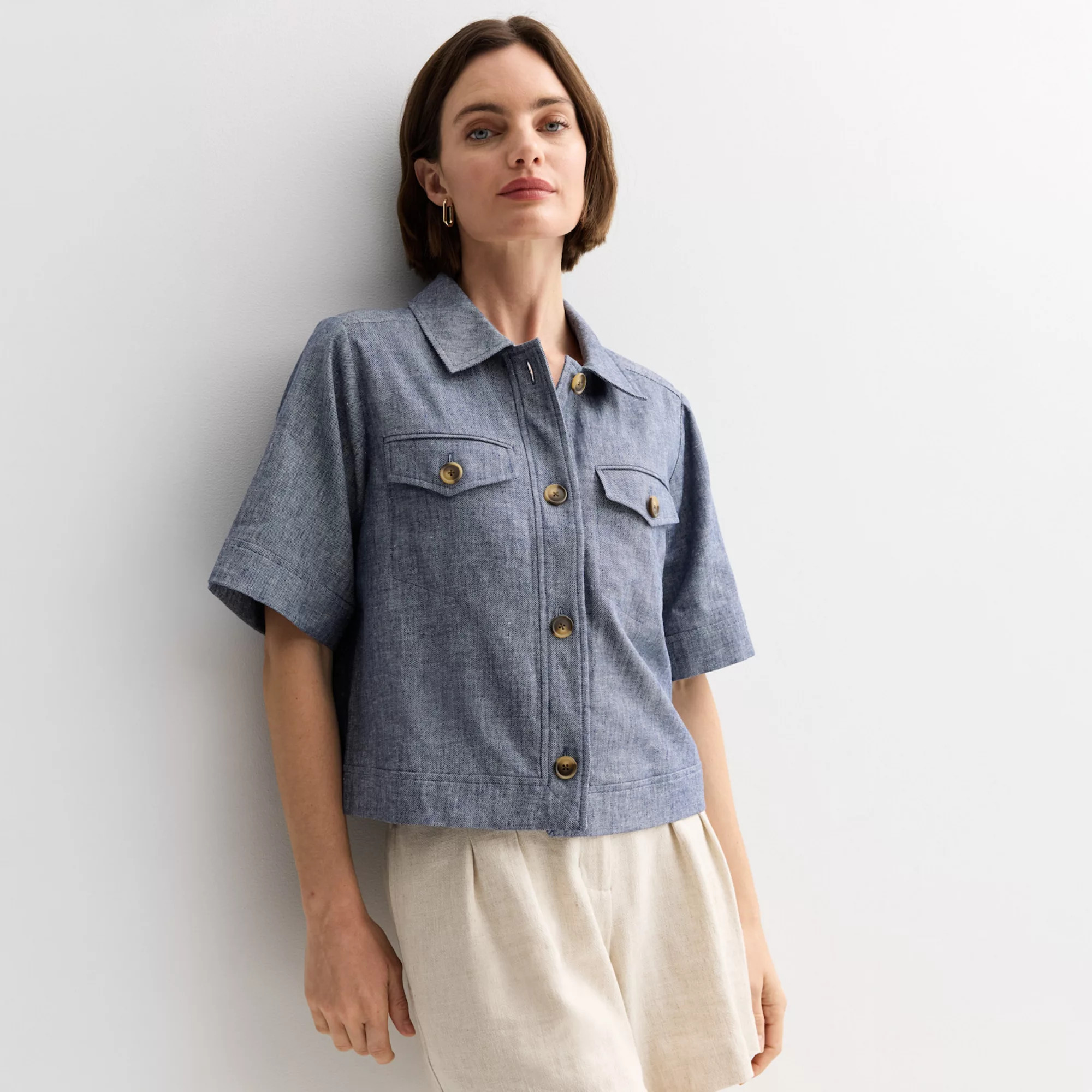 Women's Nine West Short Sleeve Collared Jacket | Kohl's