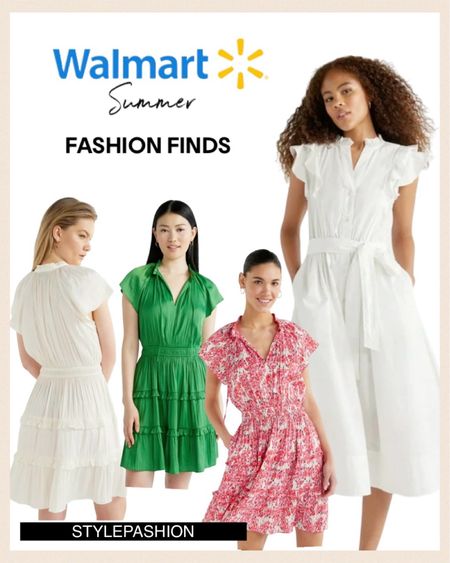 Walmart fashion new summer arrival has some super cute dresses. I’m loving the fun and feminine ruffle sleeves. These are all under $40!!! 

#LTKsalealert #LTKSeasonal #LTKfindsunder50