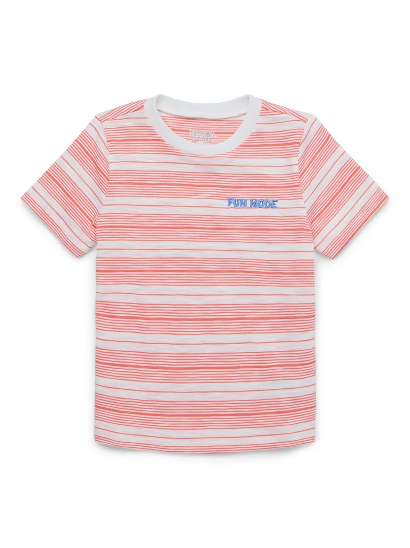 Garanimals Toddler Boy Short Sleeve Striped T-Shirt with Embroidery, Sizes 18M-5T | Walmart (US)