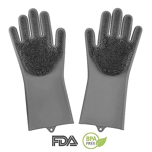 Dakik Magic Dishwashing Gloves Silicone Wash Scrubber, Heat Resistant Reusable Brush Dish Scrubbi... | Amazon (US)