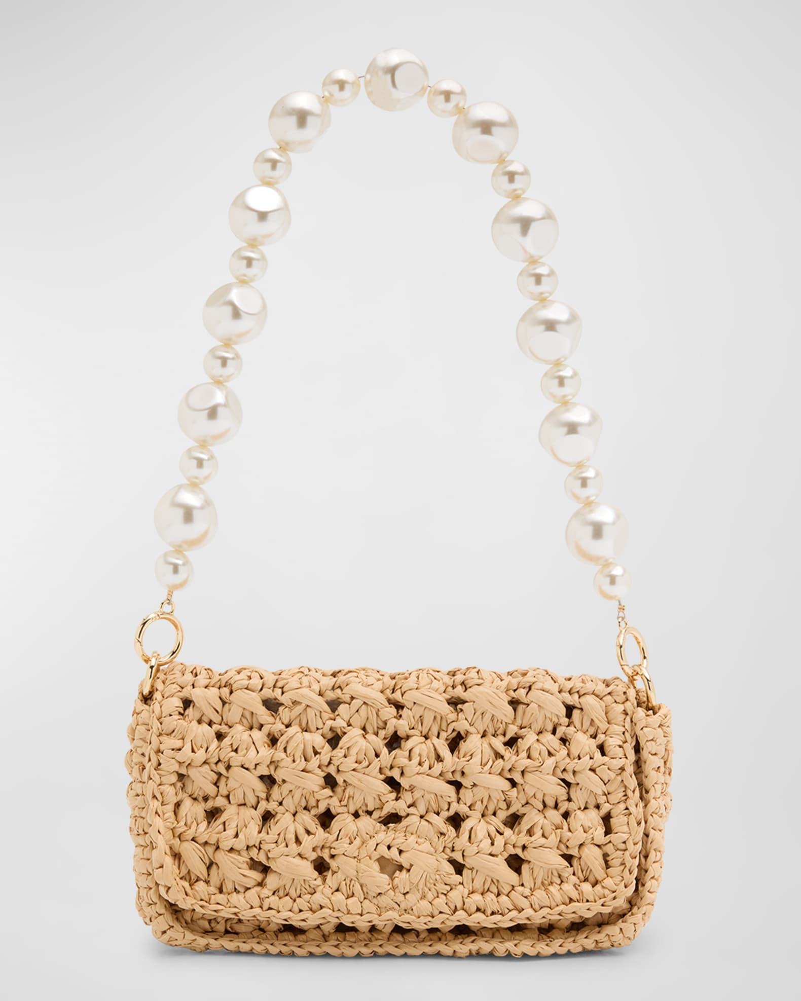 Shiloh Flap Woven Clutch Bag | Neiman Marcus