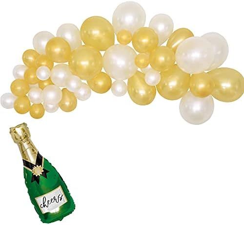 Unique New Years Eve Huge Decoration - Champagne Balloon Cascade Cheers Decor Kit - 1 Arch with B... | Amazon (US)
