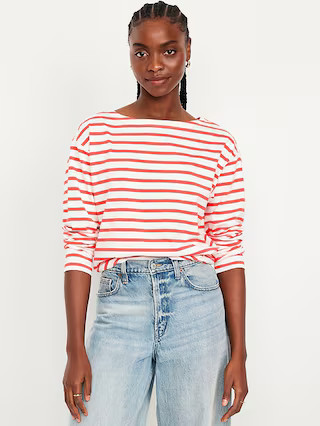 Long-Sleeve Mariner Loose T-Shirt | Old Navy (US)