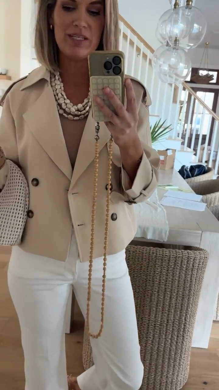 Spring outfit!  Wearing small in the tops and 27 tall in the white jeans. I am 5’11”.  Jelly Shoes true to size.  

#LTKootd #LTKTall #LTKOver40