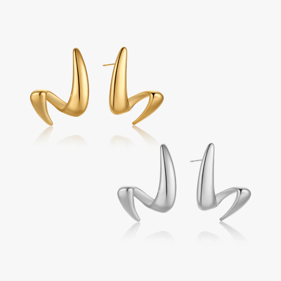 Celine Bold Wave Earrings | Flaire & Co.