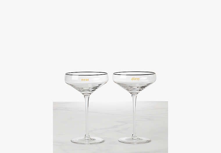 Dirty & Neat Martini Glass Set | Kate Spade (US)