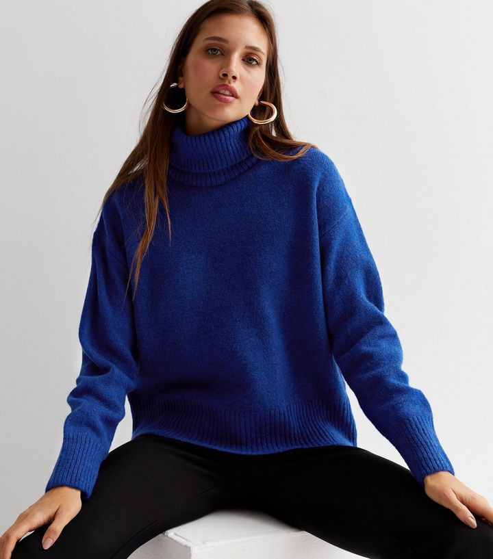 Bright Blue Roll Neck Jumper
						
						Add to Saved Items
						Remove from Saved Items | New Look (UK)