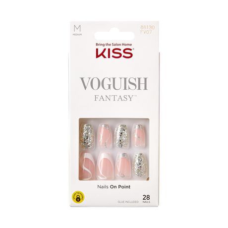KISS ‘Fashspiration’ Voguish Fantasy Sculpted French Fake Nails, 28 Count | Walmart (CA)
