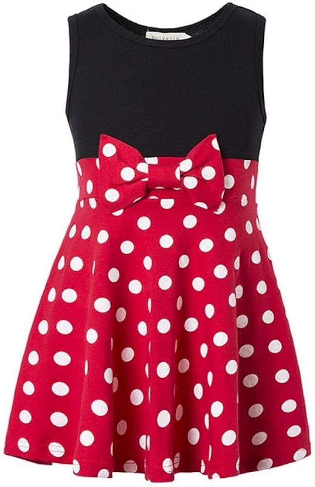 Girls Minnie Princess Dresses Mini Dress for Girls Minnie Costume Baby Girl Dress Polka Dot Dress | Amazon (US)