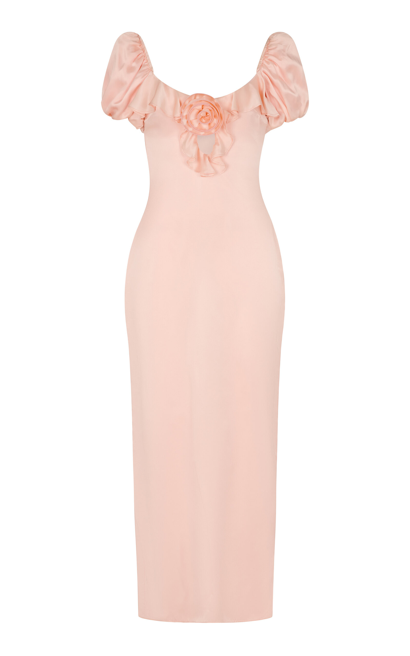Eden Ruffled Satin Maxi Dress | Moda Operandi (Global)