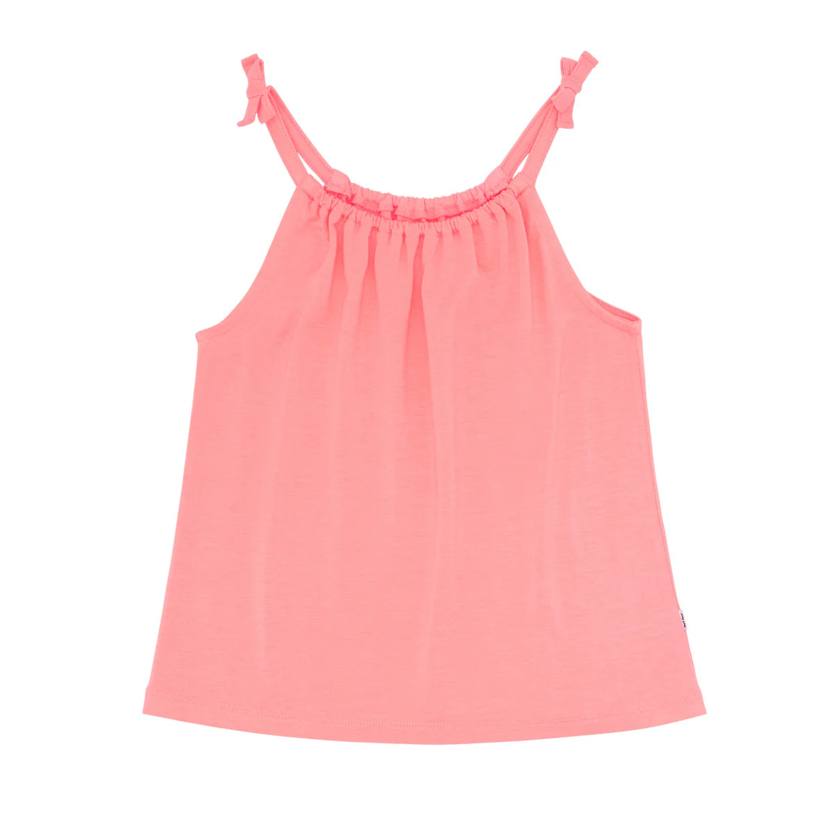 Coral Flowy Bow Strap Tank | Little Sleepies