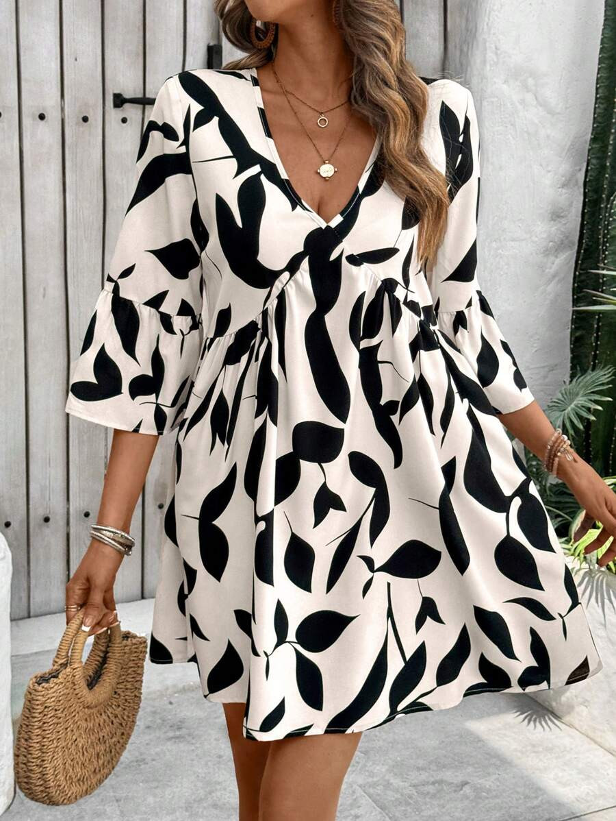 Breezaya Women's Vacation Beach Printed Casual Daily Dress | SHEIN